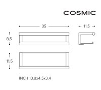 MEDIDAS JABONERA DUCHA ARCHITECT S+ COSMIC